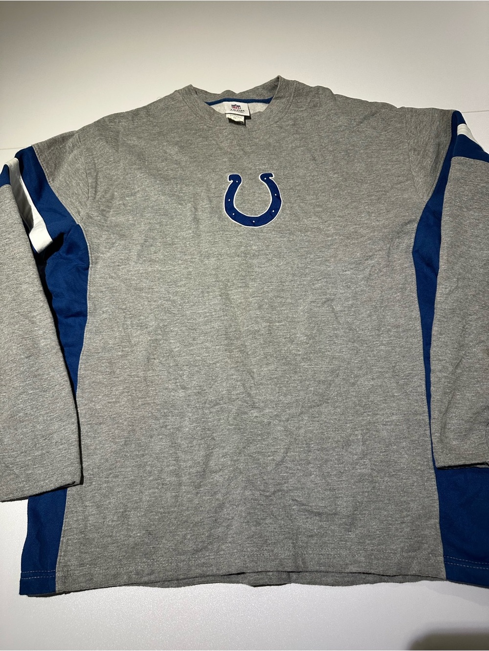 NFL Gray and Blue Indianapolis Colts Crewneck Sweater